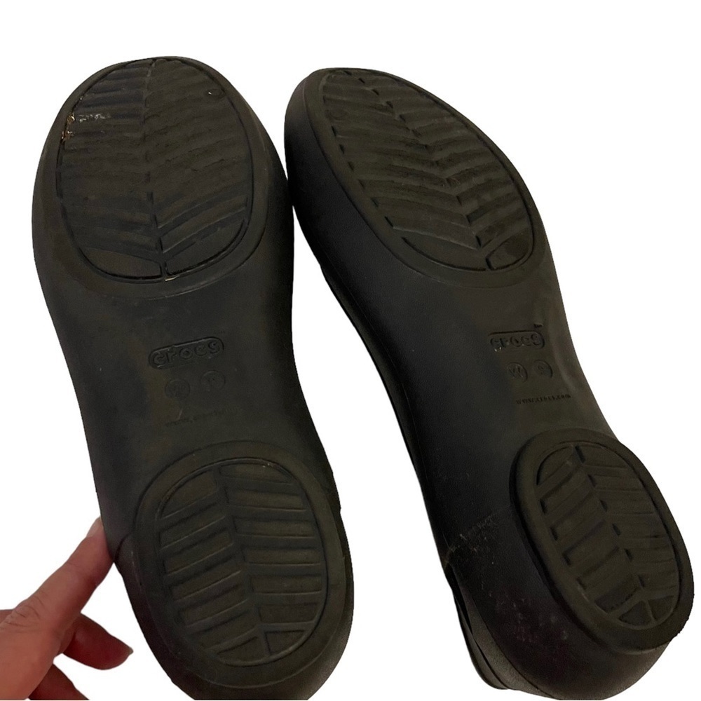 Black CROCS Ballet Flats Slip On Shoes - Picture 4 of 5